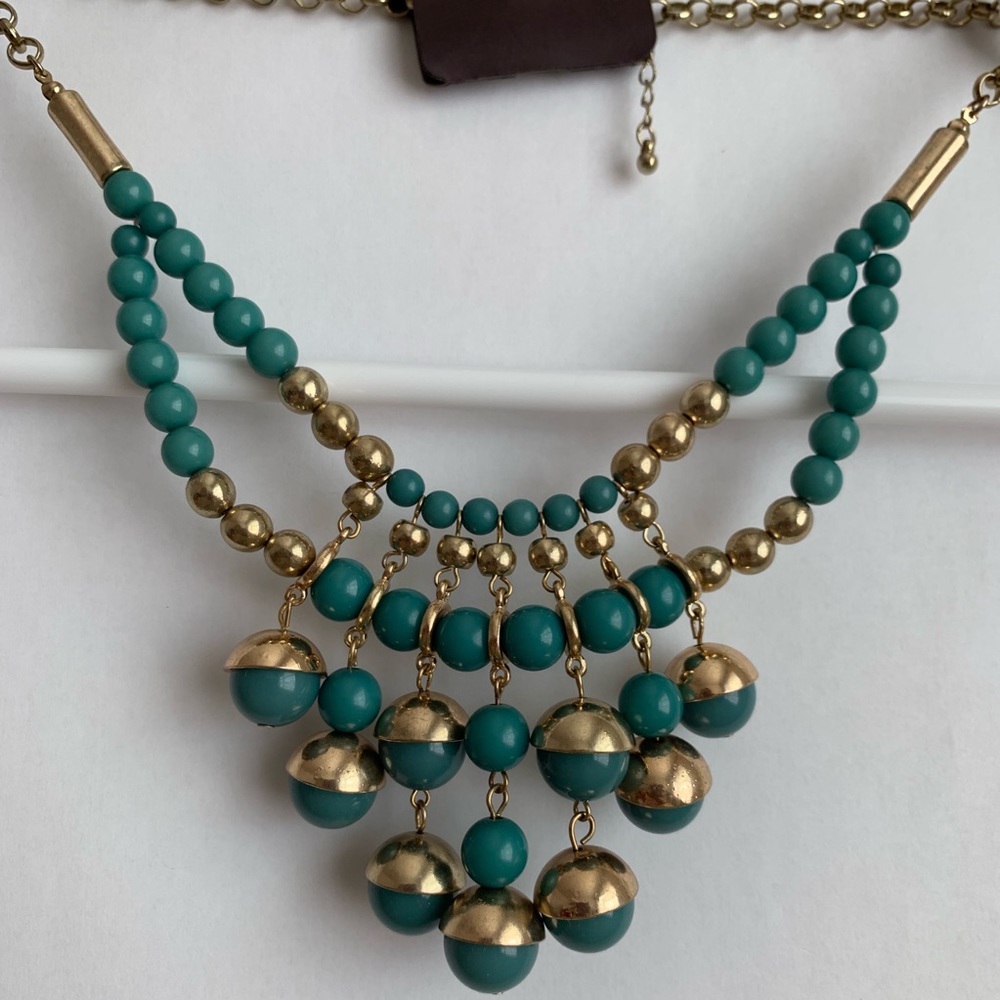 Green necklace from The Limited